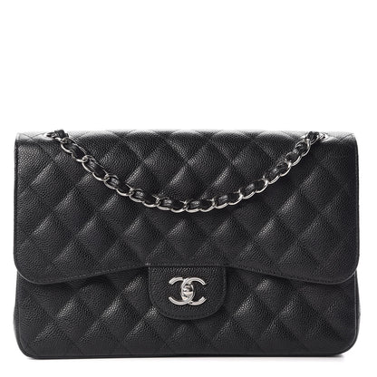 Chanel Caviar Quilted Jumbo Double Flap Black 1 of 15