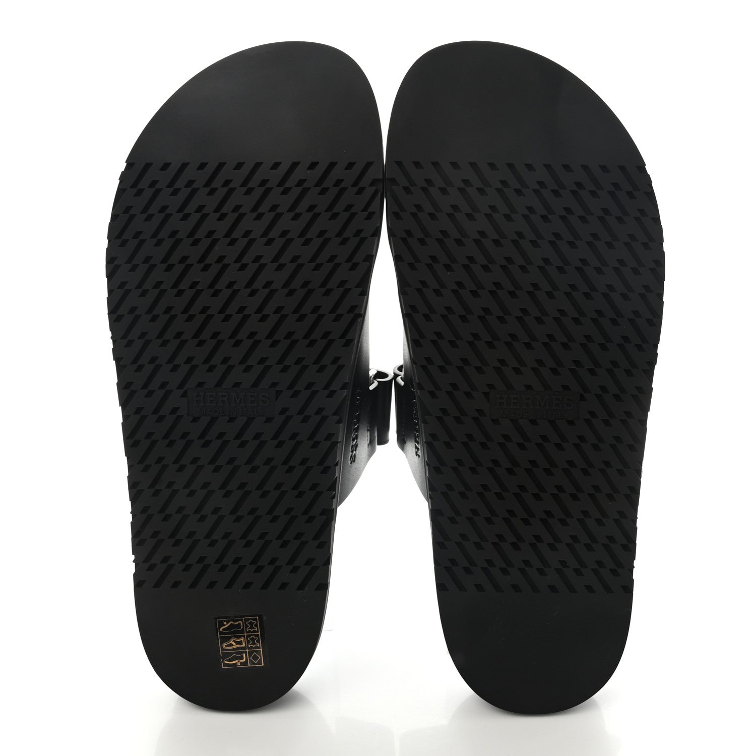 Hermes Calfskin Mens Chypre Sandals 42 Black 5 of 8