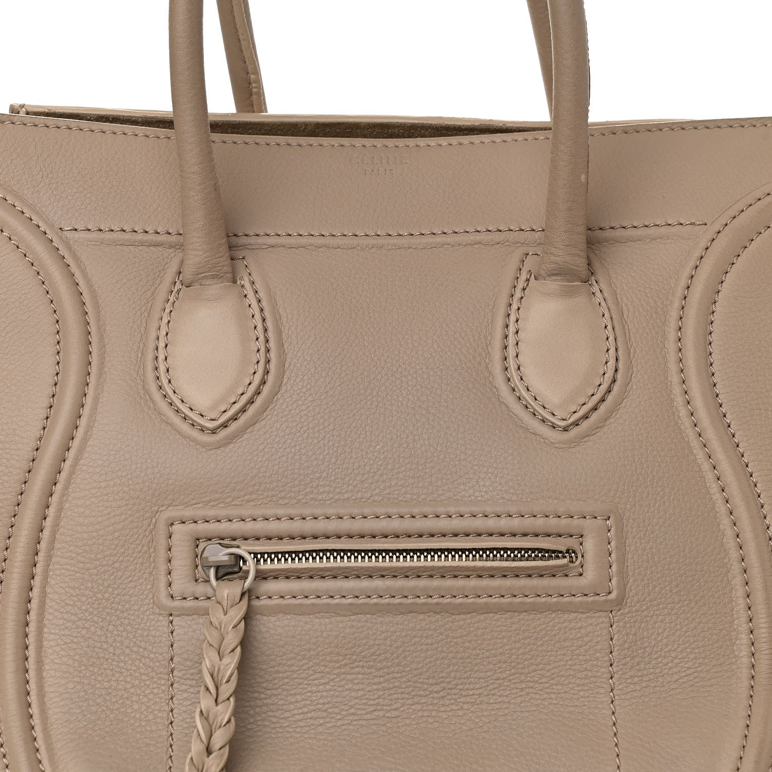 Celine Grained Calfskin Medium Phantom Luggage Taupe 8 of 10