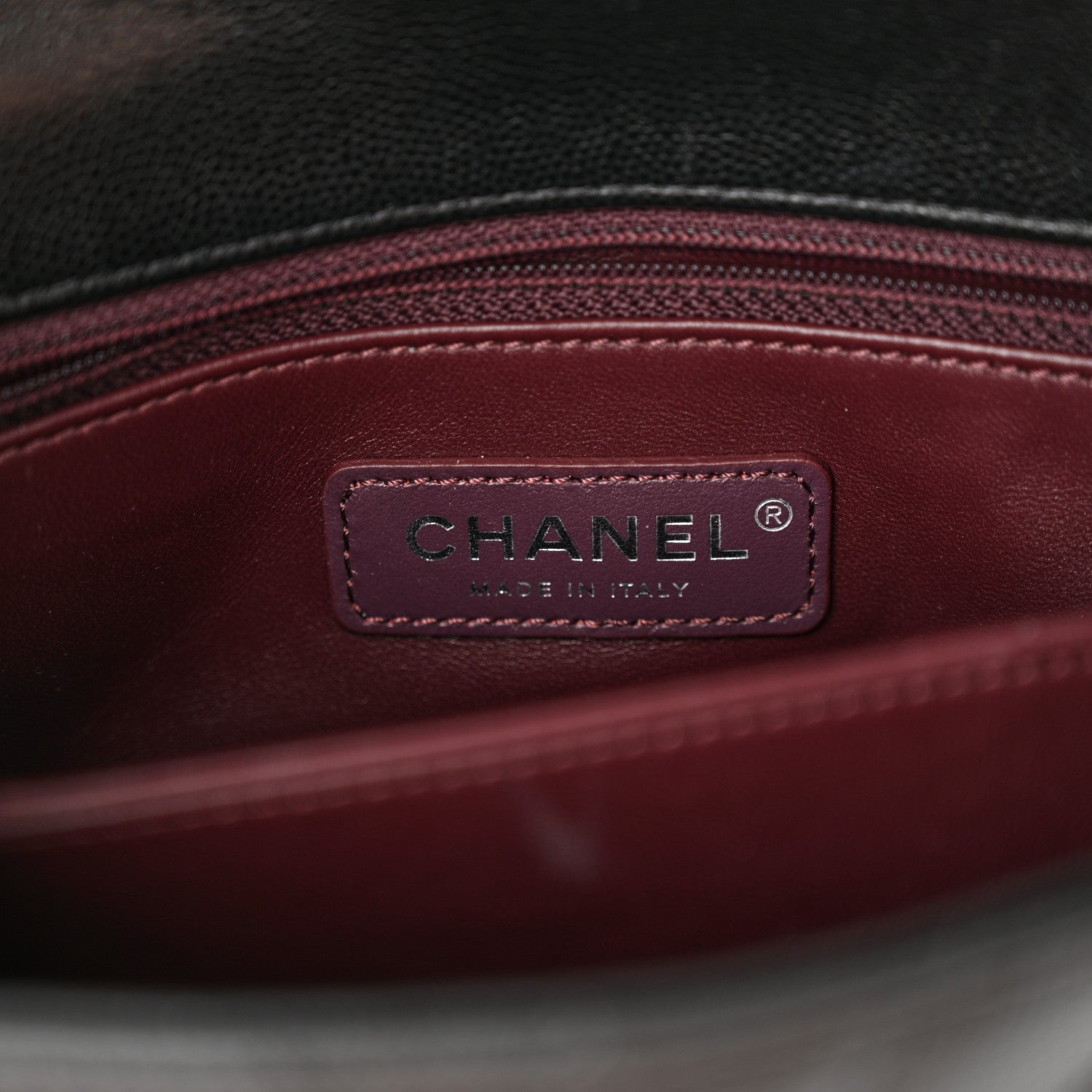 Chanel Caviar Chevron Quilted Mini Coco Handle Flap So Black 6 of 11