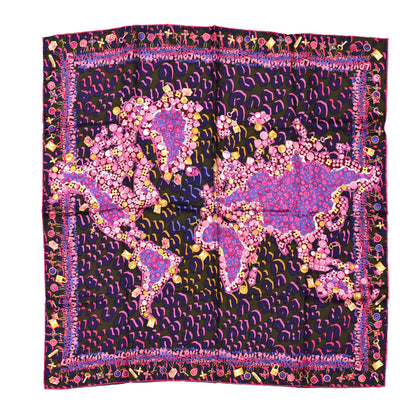 Louis Vuitton Silk Leopard World Square Scarf 1 of 3