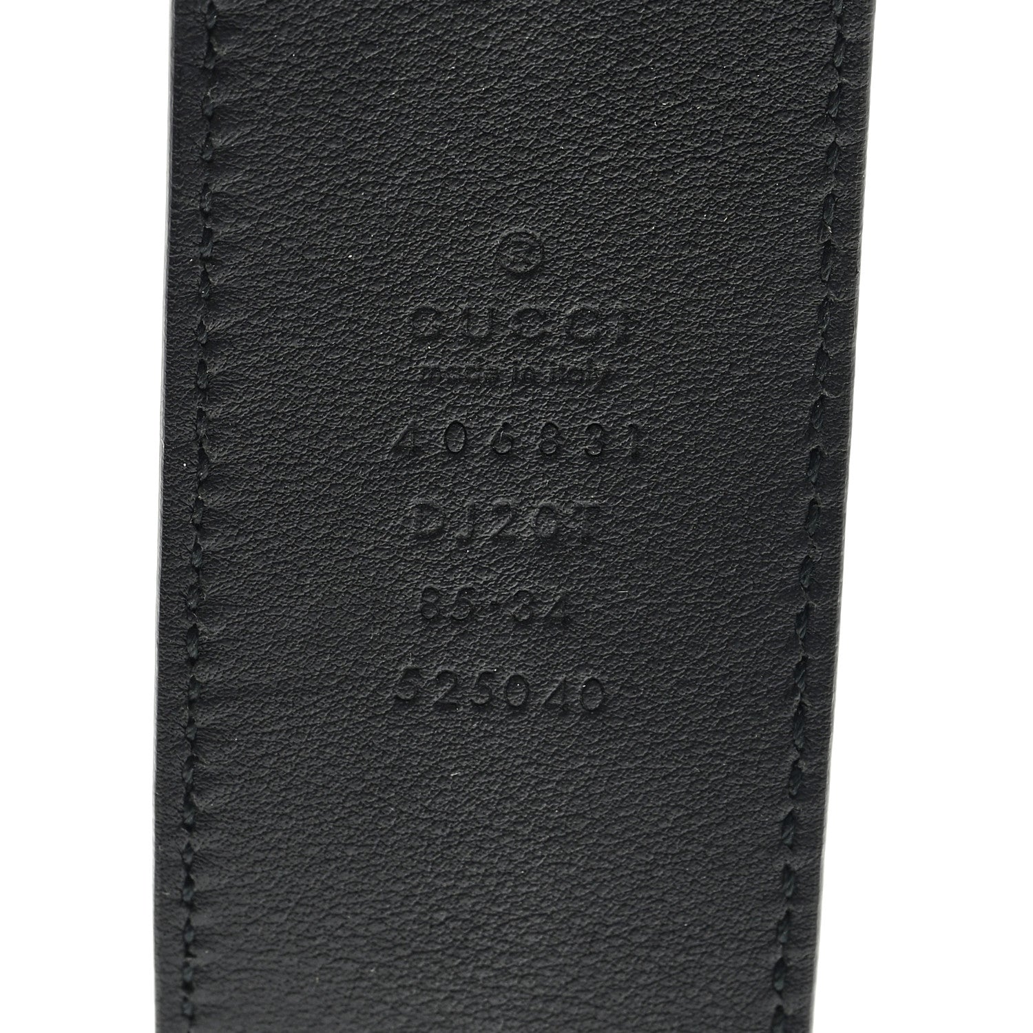 Gucci Textured Dollar Calfskin Double G 40mm Belt 85/34 Black 3 of 4