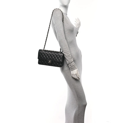 Chanel Caviar Quilted Medium Double Flap Black 2 of 12