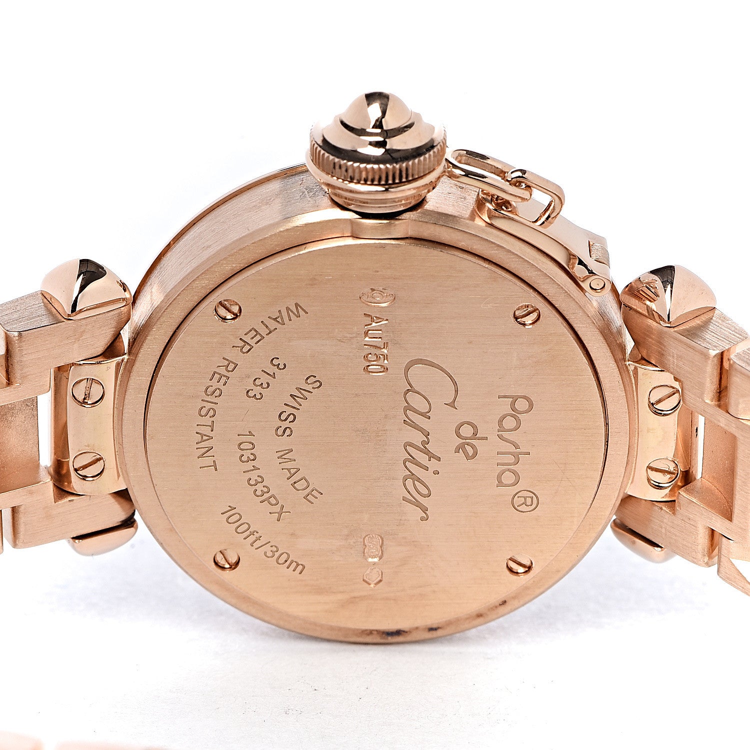 Cartier 18K Pink Gold Diamond 27mm Miss Pasha Quartz Watch 5 of 10