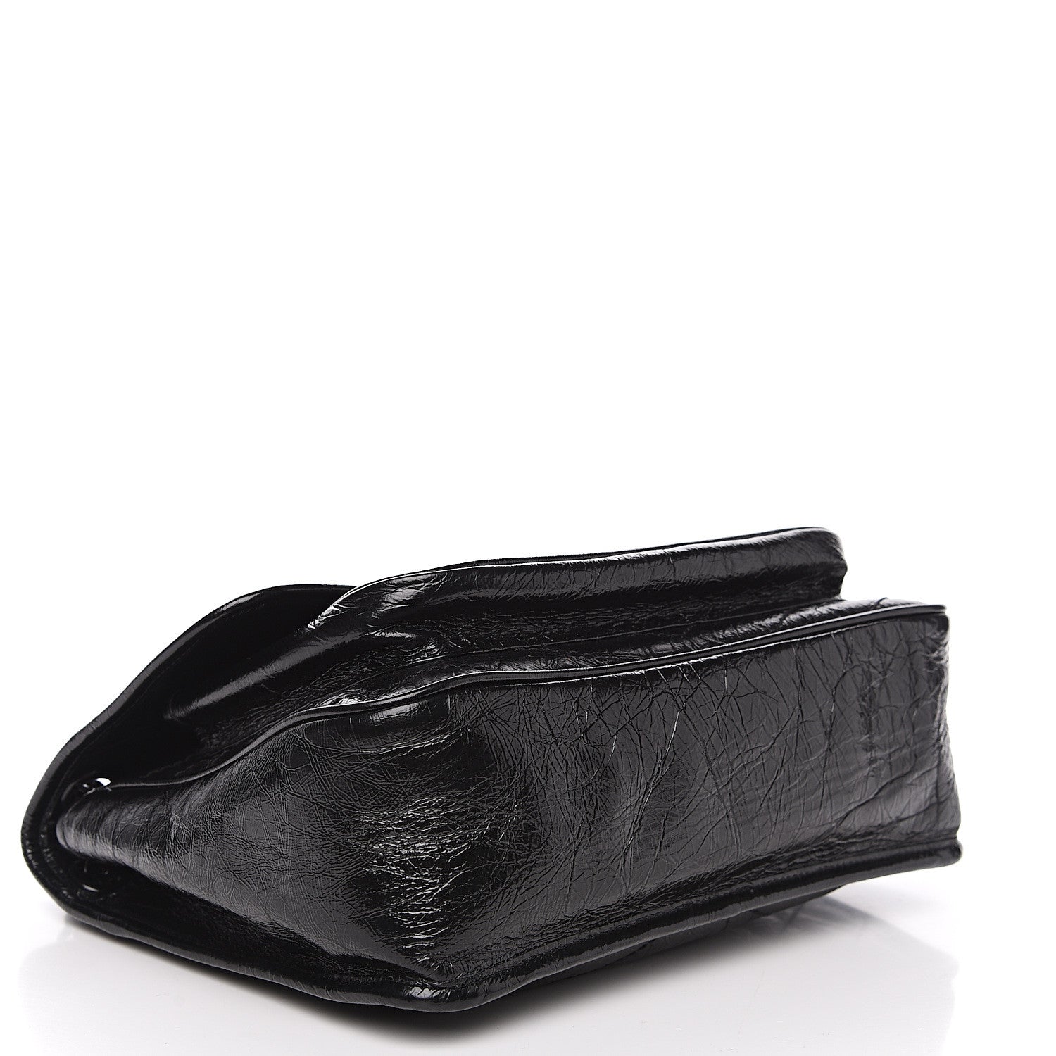 Saint Laurent Crinkled Calfskin Matelasse Monogram Medium Niki Chain Satchel Black 3 of 9