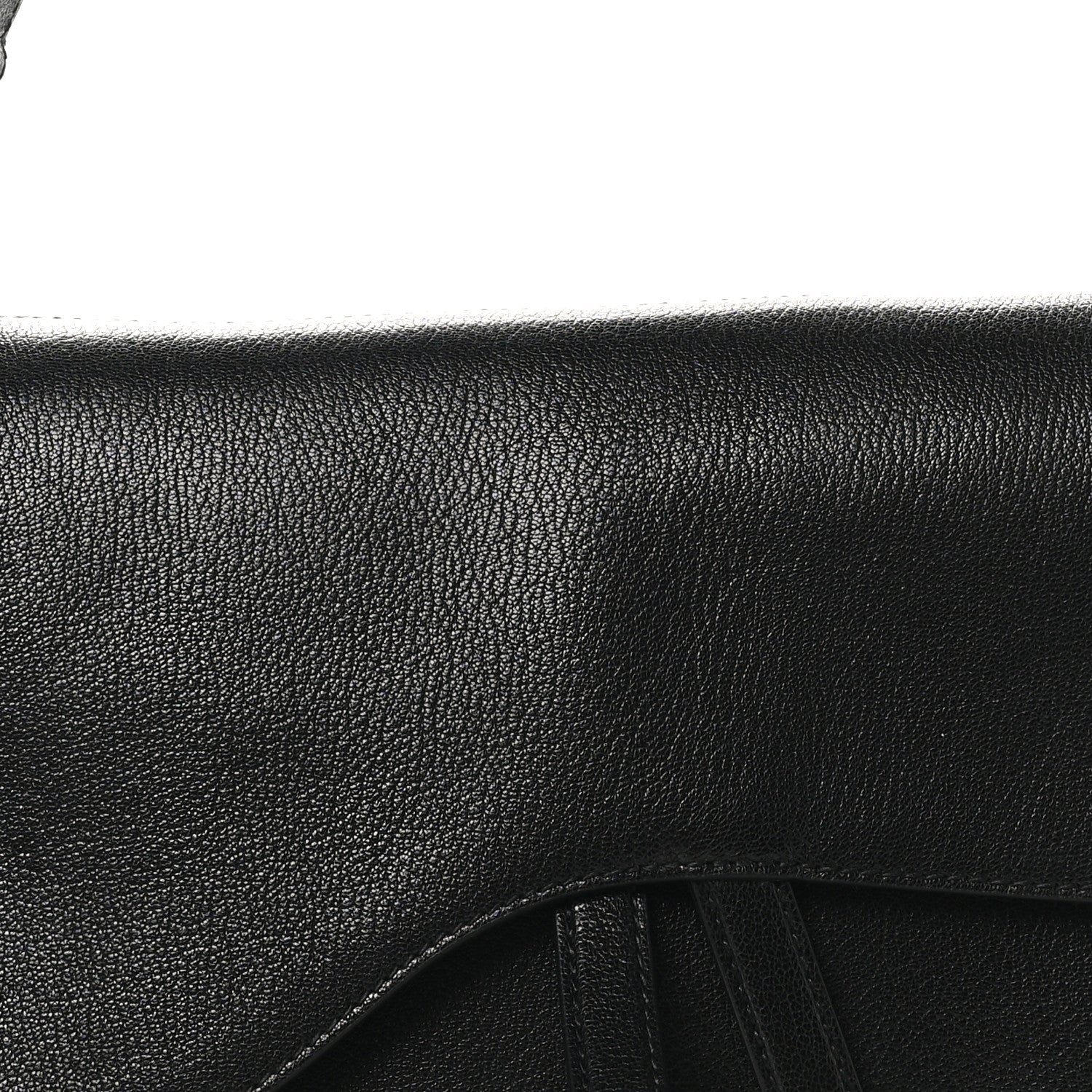 Christian Dior Shiny Goatskin Large Soft Saddle Bag Black 8 of 10
