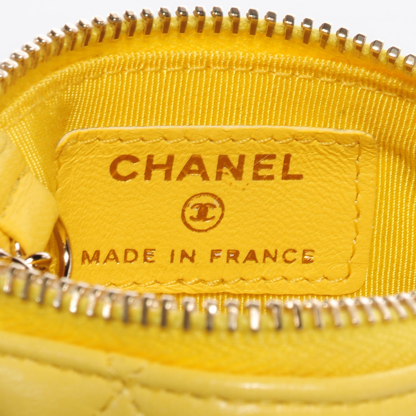 Lambskin Key Holder Case Jaune Yellow