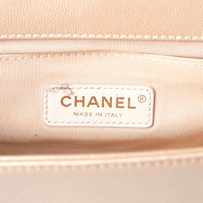 Chanel Metallic Caviar Quilted Medium Boy Flap Light Gold 5 of 11