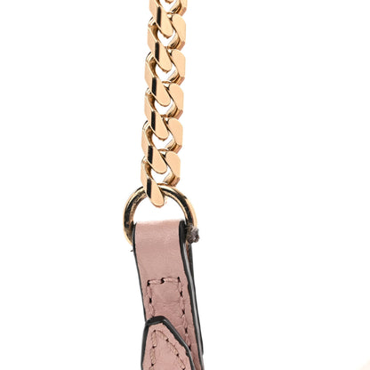 Burberry Signature Grain Calfskin Check Embossed Peyton Crossbody Clutch Bag Pale Orchid 11 of 11