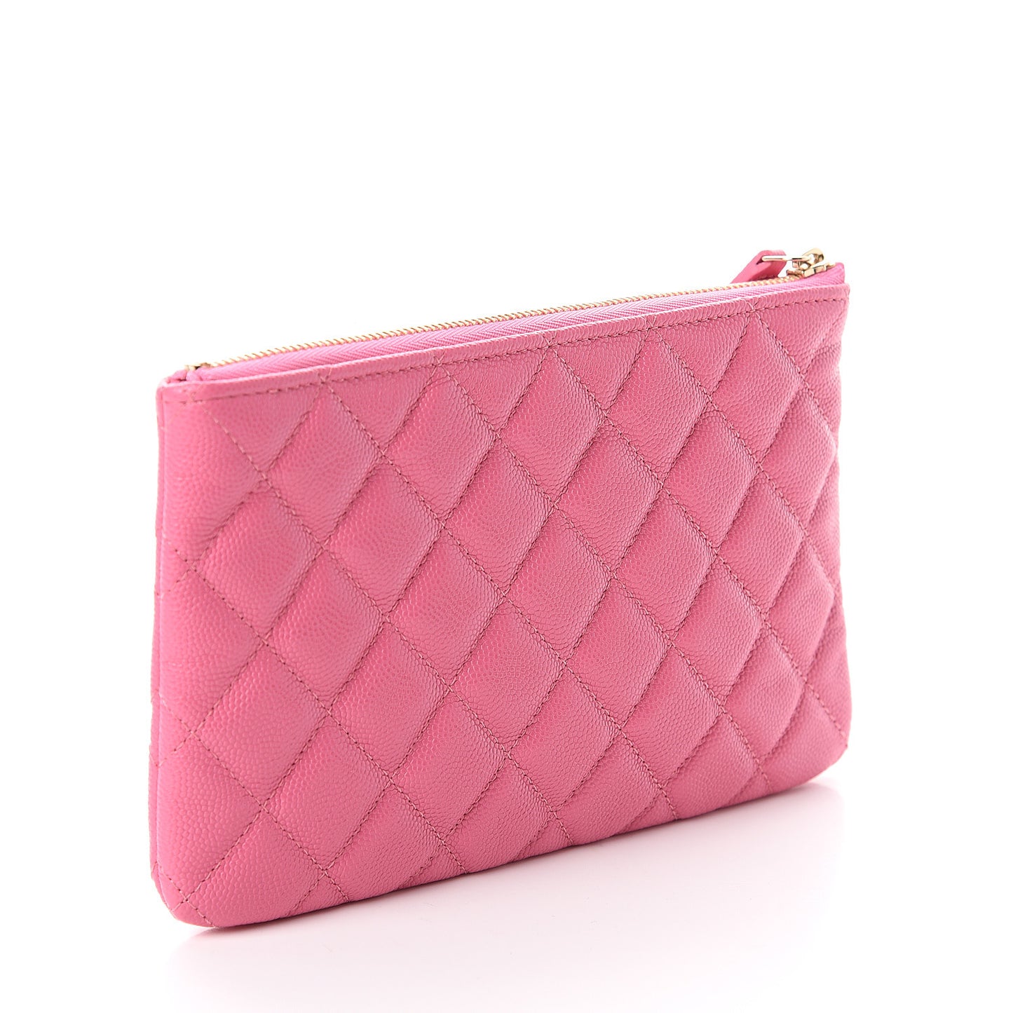 Caviar Quilted Small Pouch Pink
