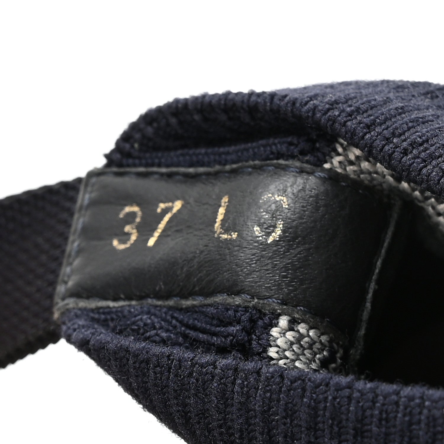 Christian Dior Technical Knit Calfskin Oblique Womens Walk'n Dior High Top Sneakers 37 Deep Blue 8 of 8