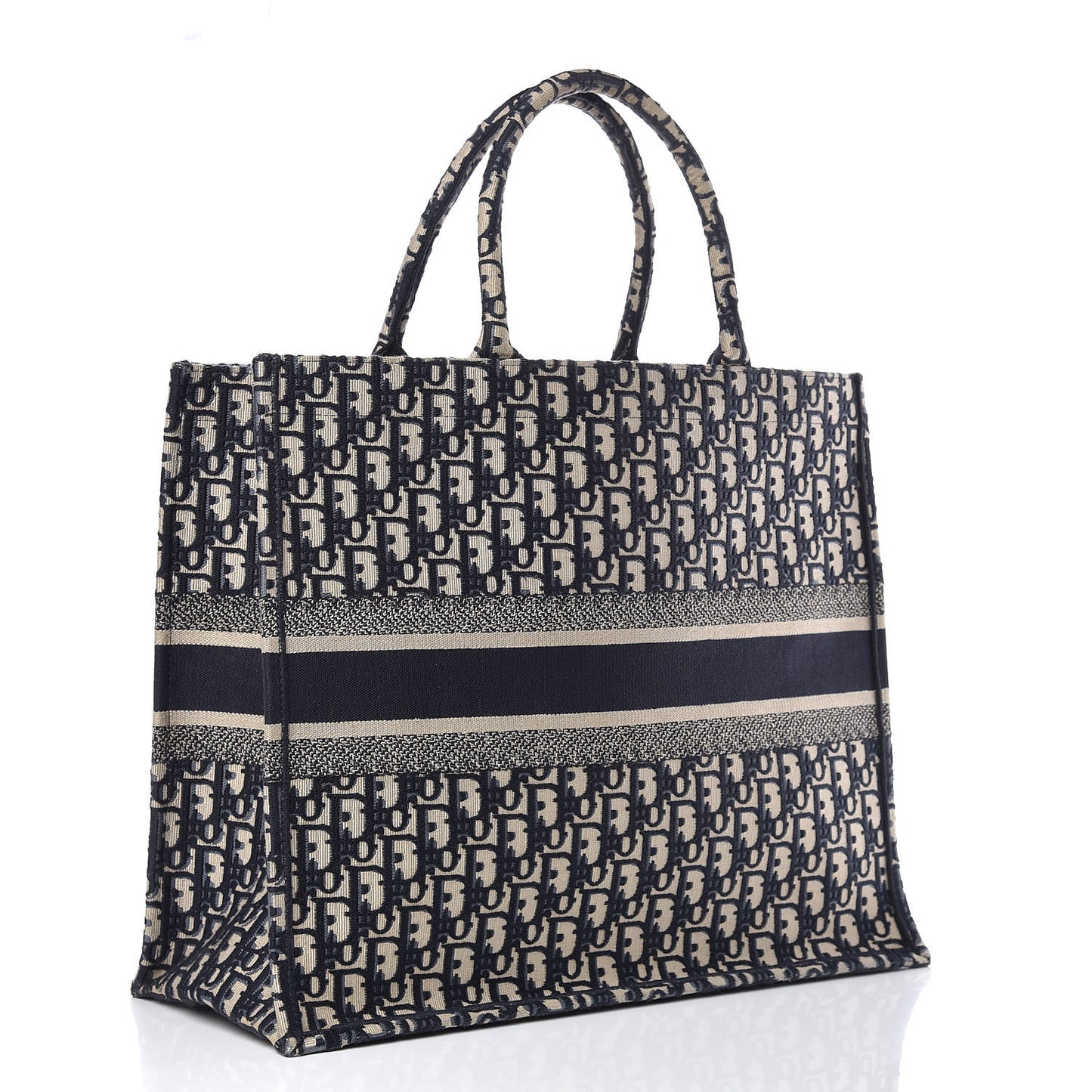 Oblique Book Tote Blue Multicolor