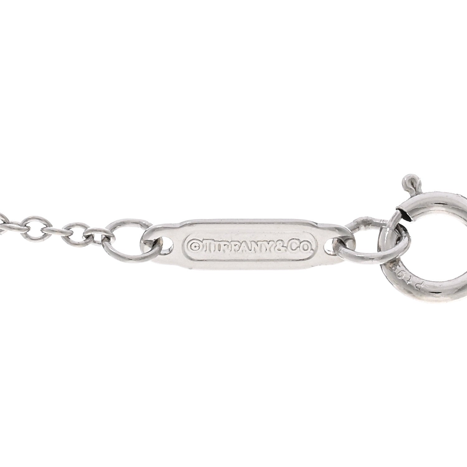 Tiffany Platinum Diamond Extra Mini Heart Pendant Necklace 4 of 5