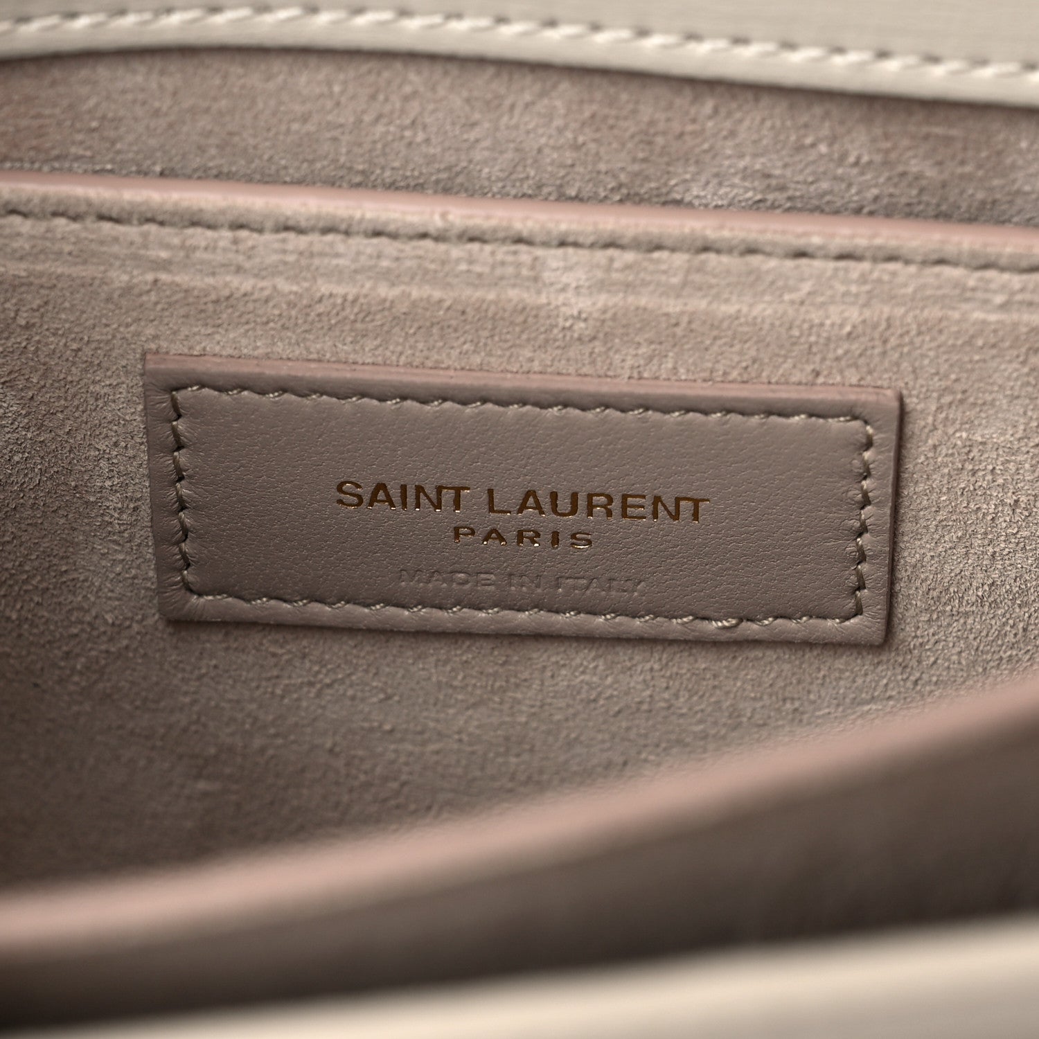 Saint Laurent Smooth Calfskin Medium Monogram Sunset Satchel Blanc Vintage 6 of 12