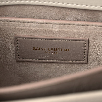 Saint Laurent Smooth Calfskin Medium Monogram Sunset Satchel Blanc Vintage 6 of 12