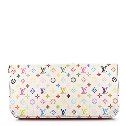 Louis Vuitton Monogram Multicolor Insolite Wallet White Litchi 1 of 4