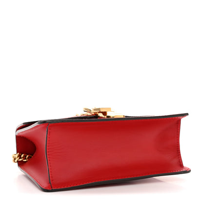 Gucci Calfskin Mini Sylvie Chain Shoulder Bag Hibiscus Red 4 of 14