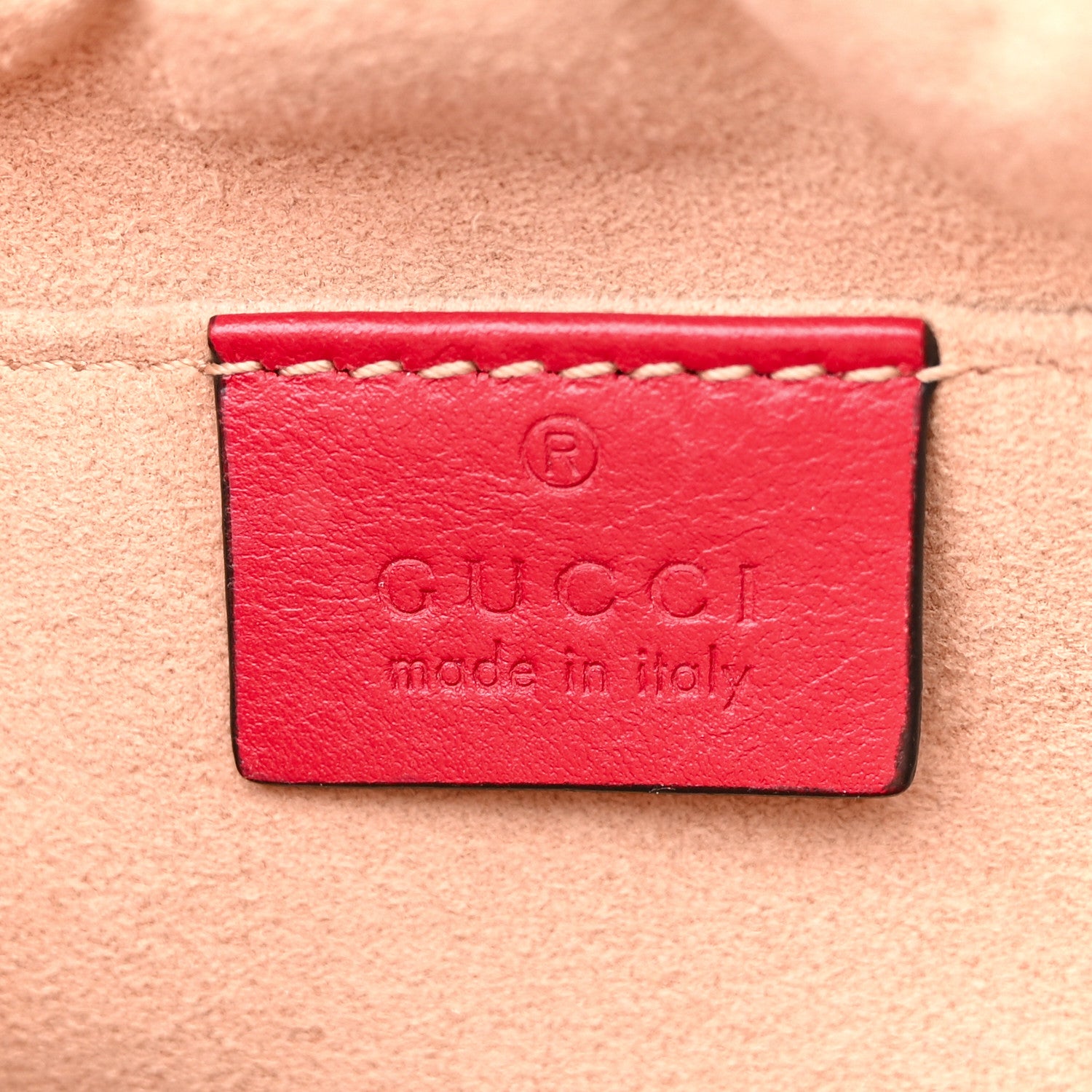 Gucci Calfskin Matelasse Mini GG Marmont Chain Shoulder Bag Hibiscus Red 6 of 12