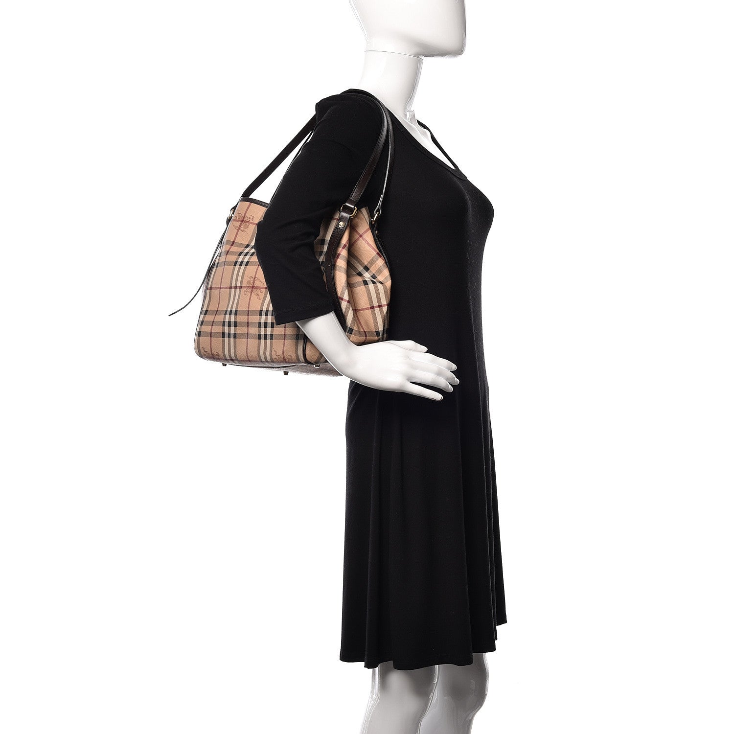 Burberry Haymarket Check Small Canterbury Tote Chocolate 2 of 14