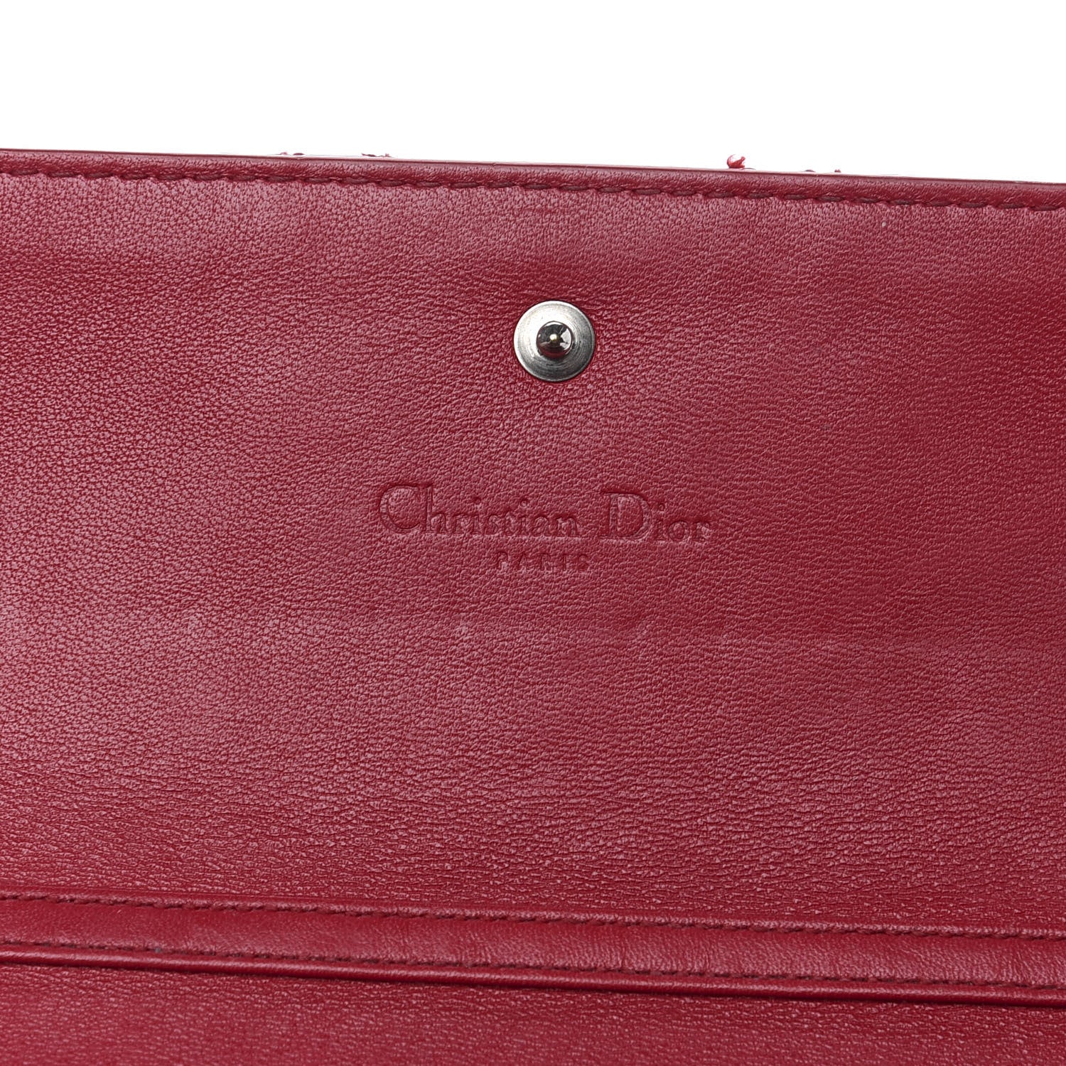 Christian Dior Patent Cannage Rendezvous Chain Wallet Pink 6 of 8