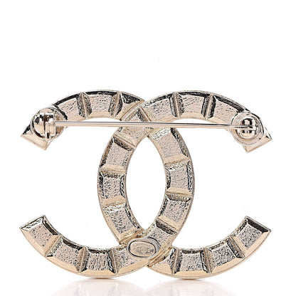 Chanel Studded CC Pin Brooch Gold 3 of 4