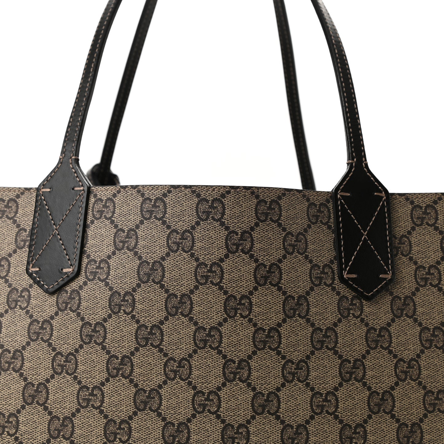 Calfskin GG Supreme Monogram Medium Reversible Tote Black
