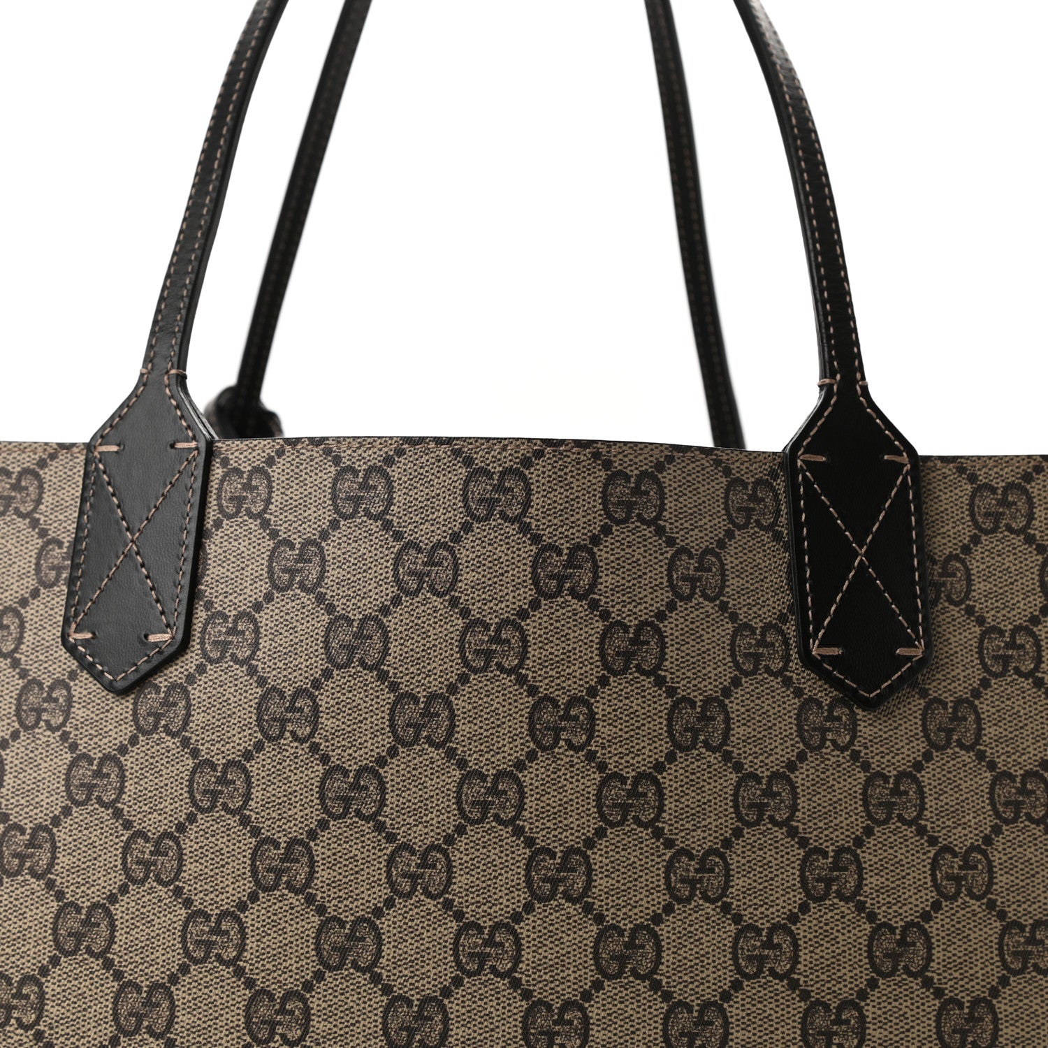 Gucci Calfskin GG Supreme Monogram Medium Reversible Tote Black 6 of 16