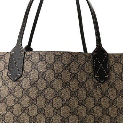 Gucci Calfskin GG Supreme Monogram Medium Reversible Tote Black 6 of 16