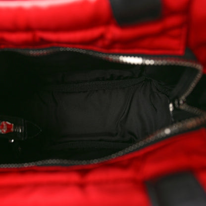 Prada Tessuto Nylon Pocket Small Cargo Tote Rosso Black 5 of 8