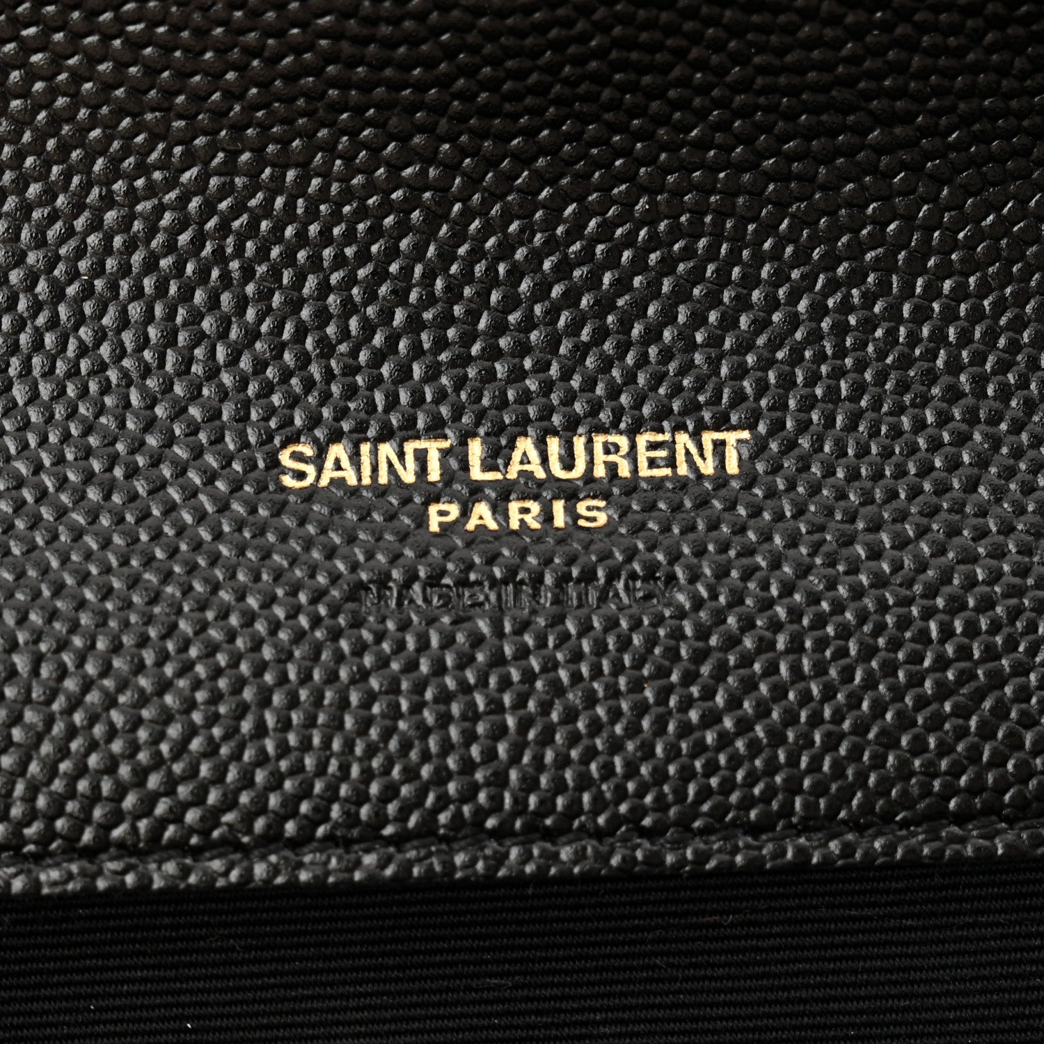 Saint Laurent Grain De Poudre Matelasse Chevron Monogram Envelope Clutch Black 6 of 9