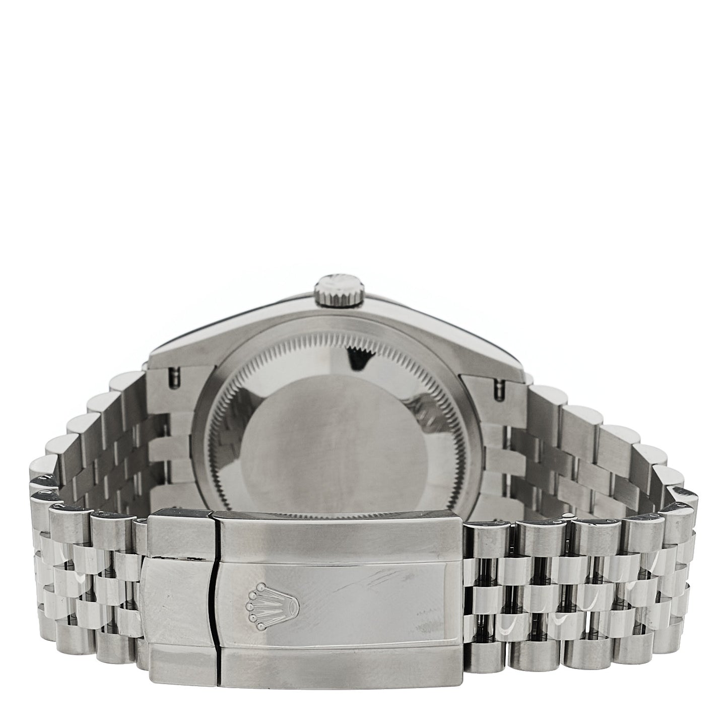 Stainless Steel 18K White Gold 36mm Oyster Perpetual Datejust Watch Bright Black 126234