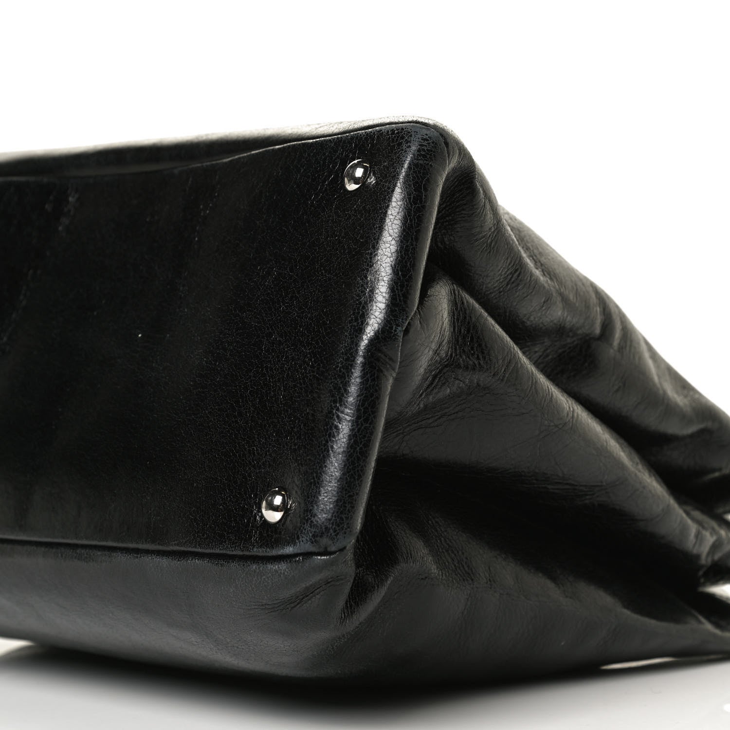 Miu Miu Vitello Shine Top Handle Satchel Black 9 of 13