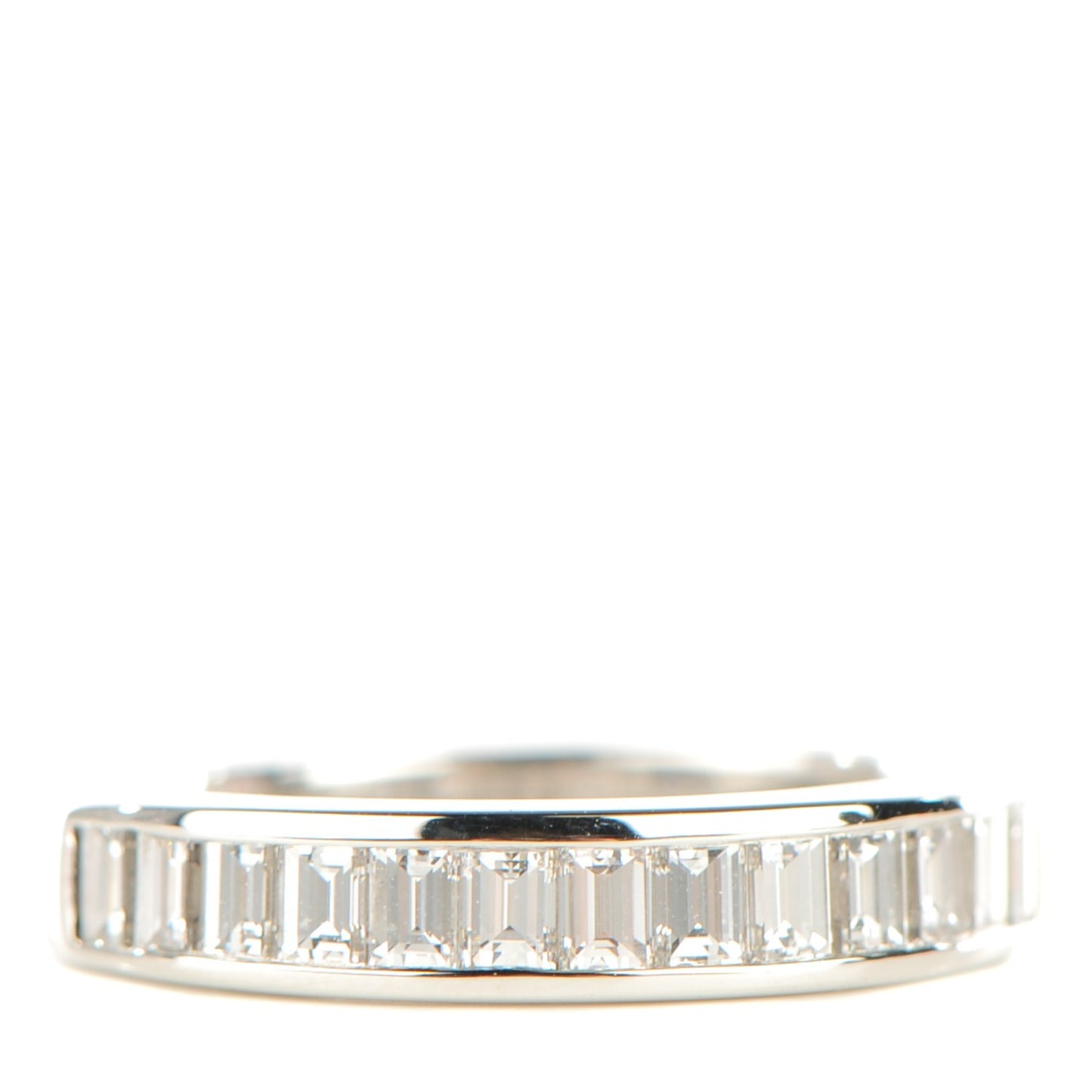 Platinum Diamond 3mm Half Circle Channel Set Band Ring 7
