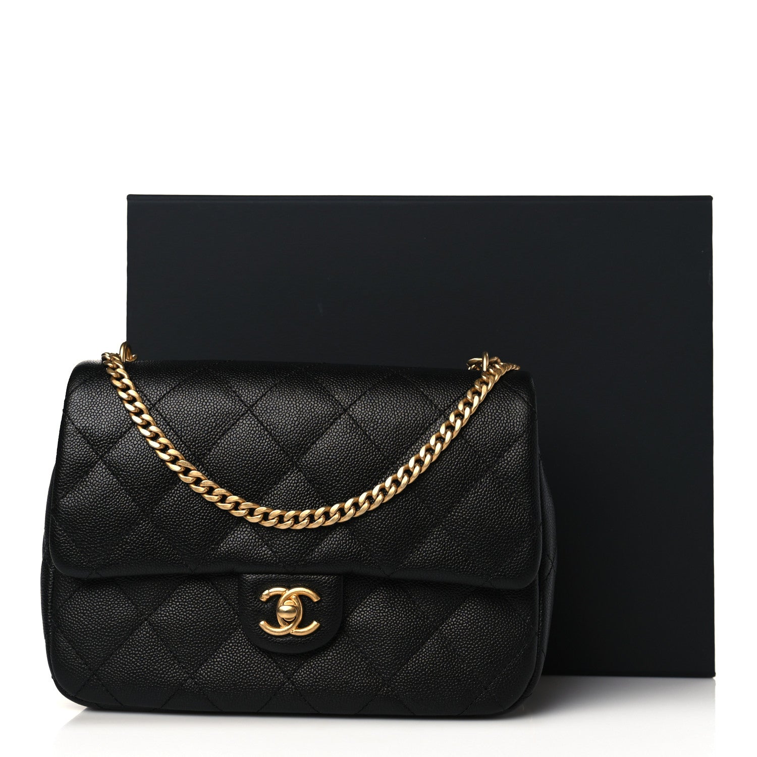 Chanel Caviar Quilted Sweetheart Flap Black 18 of 19
