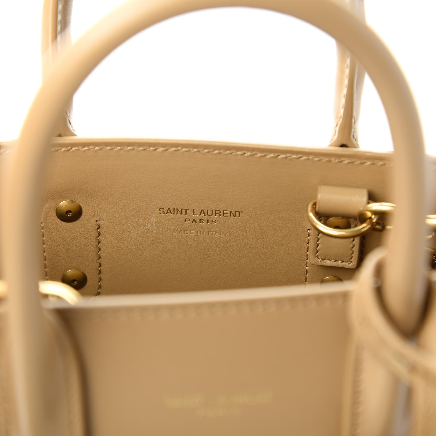 Saint Laurent Calfskin Nano Sac De Jour Dark Beige 8 of 10