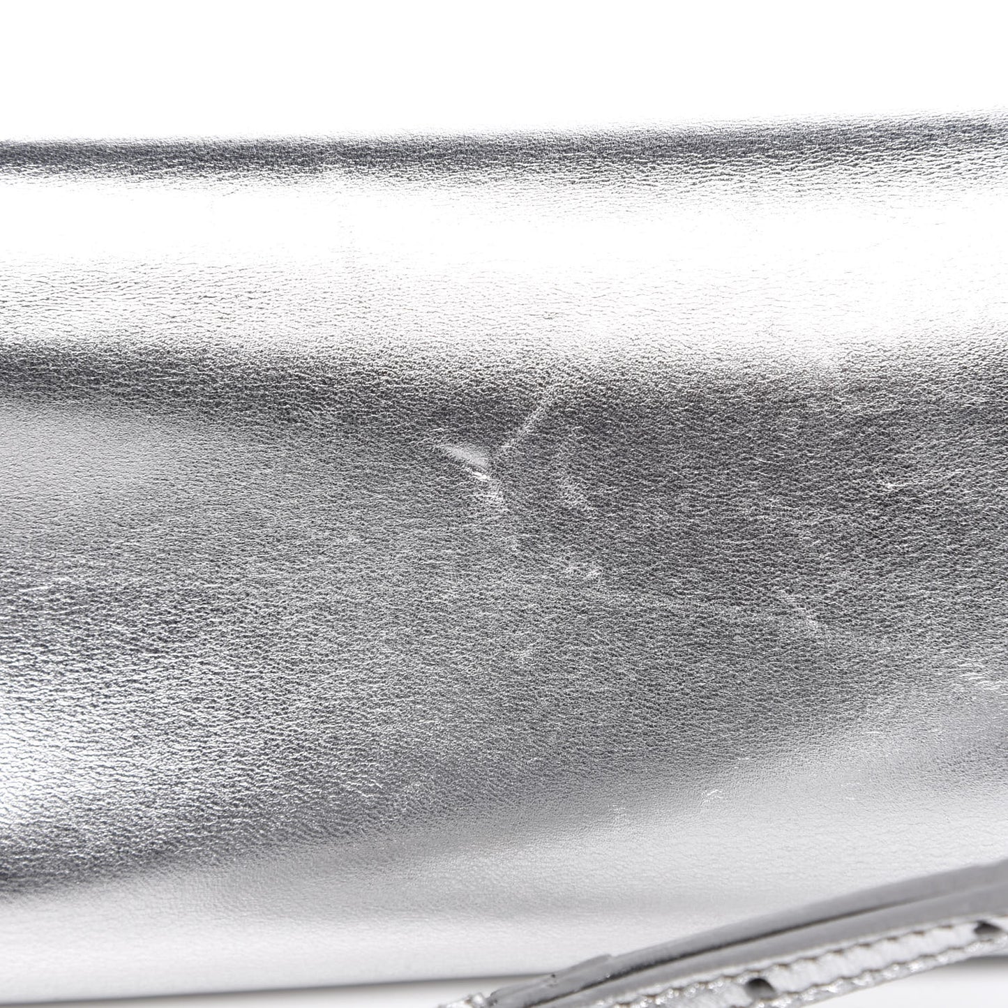 Nappa Silk Fetiche Clutch Argento