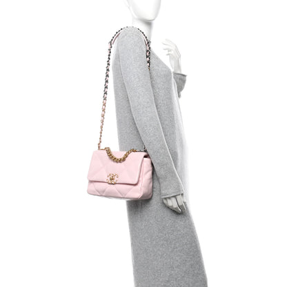 Chanel Lambskin Quilted Medium Chanel 19 Flap Light Pink 2 of 10