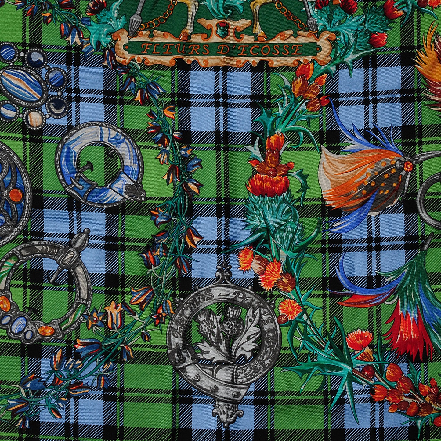 Silk Fleurs D'Ecosse Scarf 90