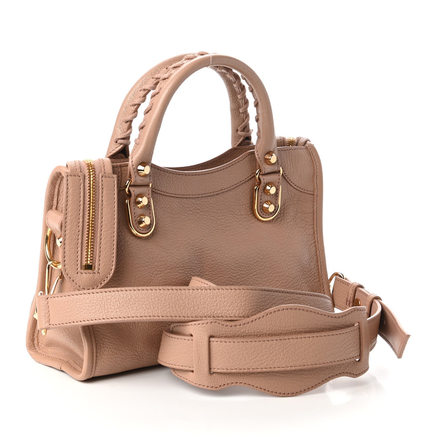 Balenciaga Chevre Gold Metallic Edge Hardware Mini City Rose Des Sables 3 of 10