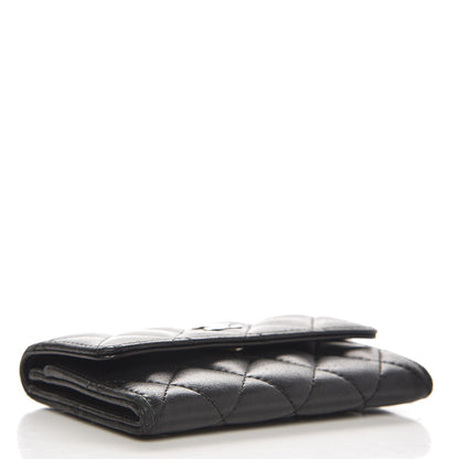 Chanel Lambskin Quilted Flap Card Holder Black 4 of 8