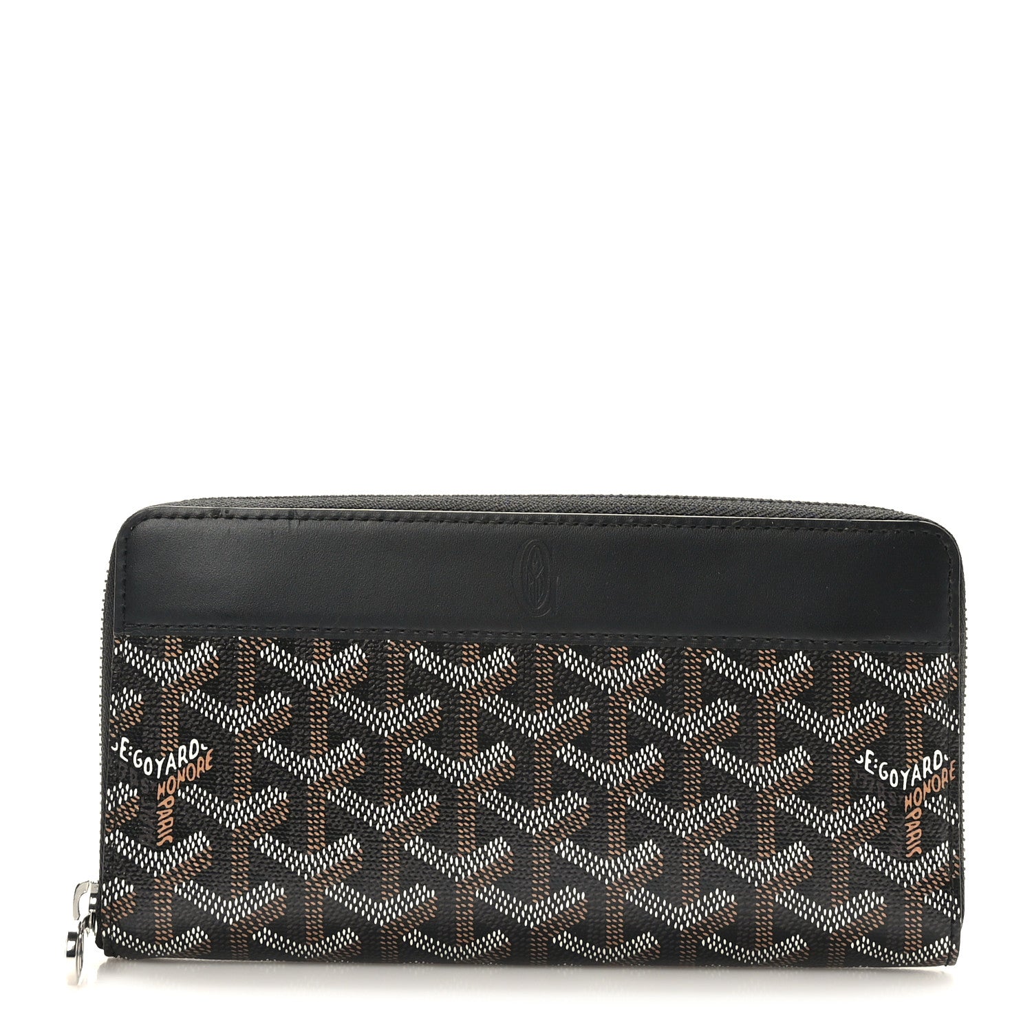 Goyard Goyardine Matignon Zip Around GM Wallet Black 1 of 7