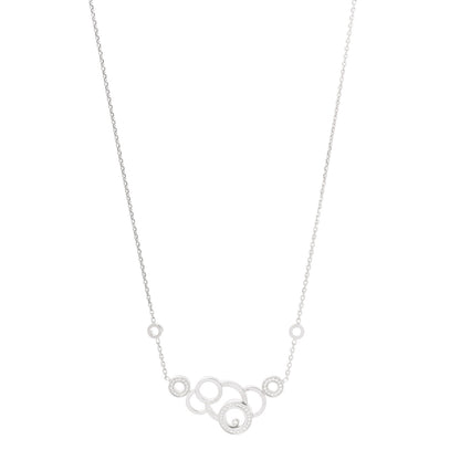 Chopard 18K White Gold Diamond Happy Bubbles Necklace 1 of 5