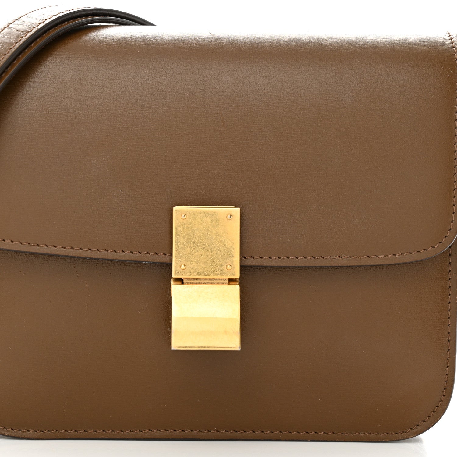Celine Box Calfskin Teen Classic Box Flap Bag Camel 8 of 13