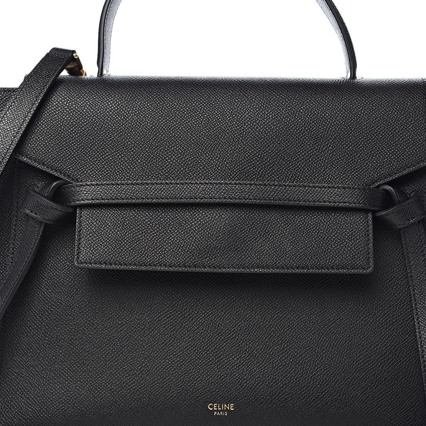Grained Calfskin Mini Belt Bag Black