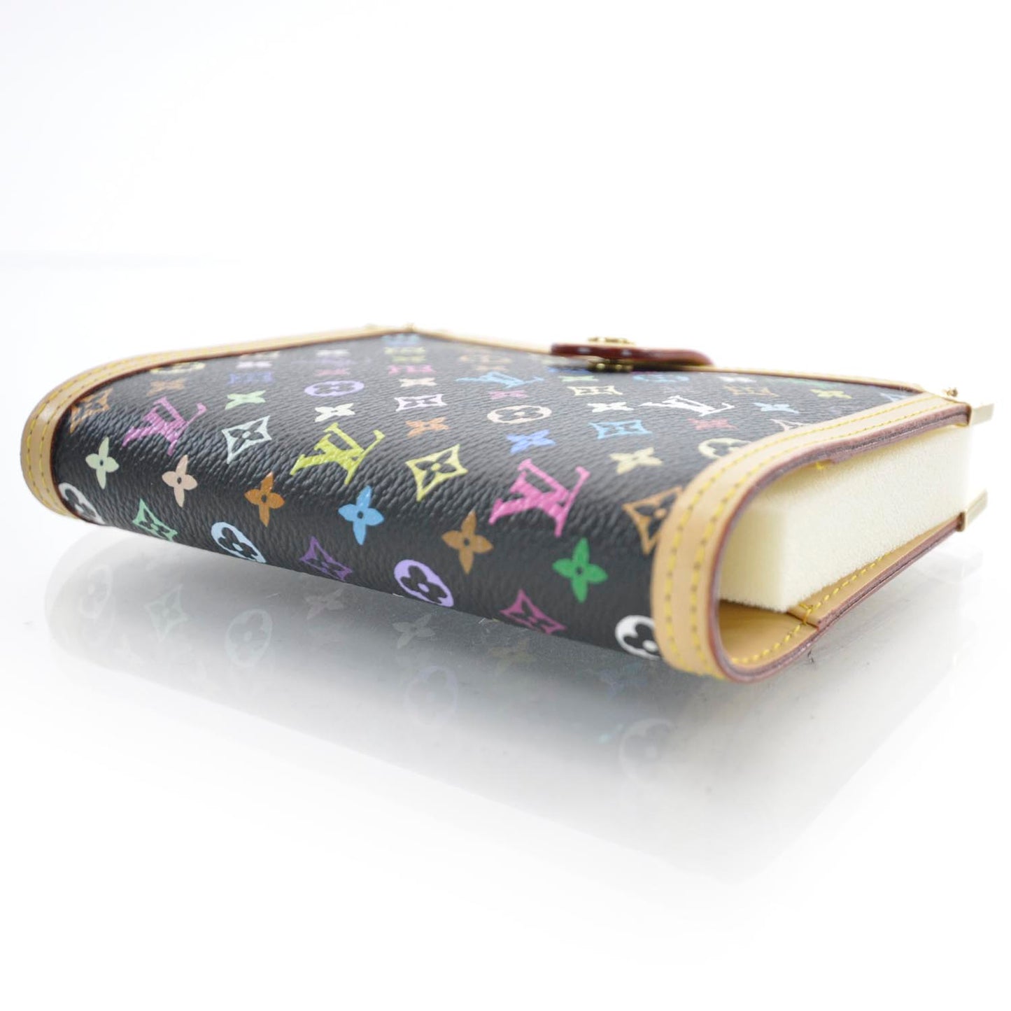 Monogram Multicolor Small Ring Agenda Cover Black