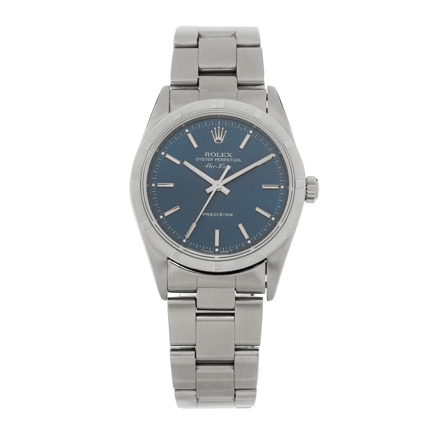 Rolex Stainless Steel 34mm Oyster Perpetual Air-King Precision Watch Blue 14010 1 of 4