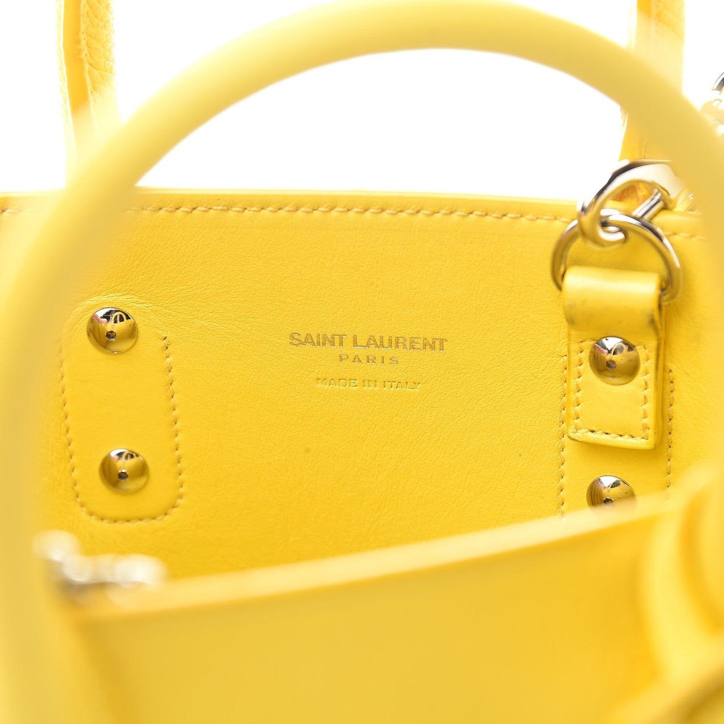 Grained Calfskin Nano Sac De Jour Jaune