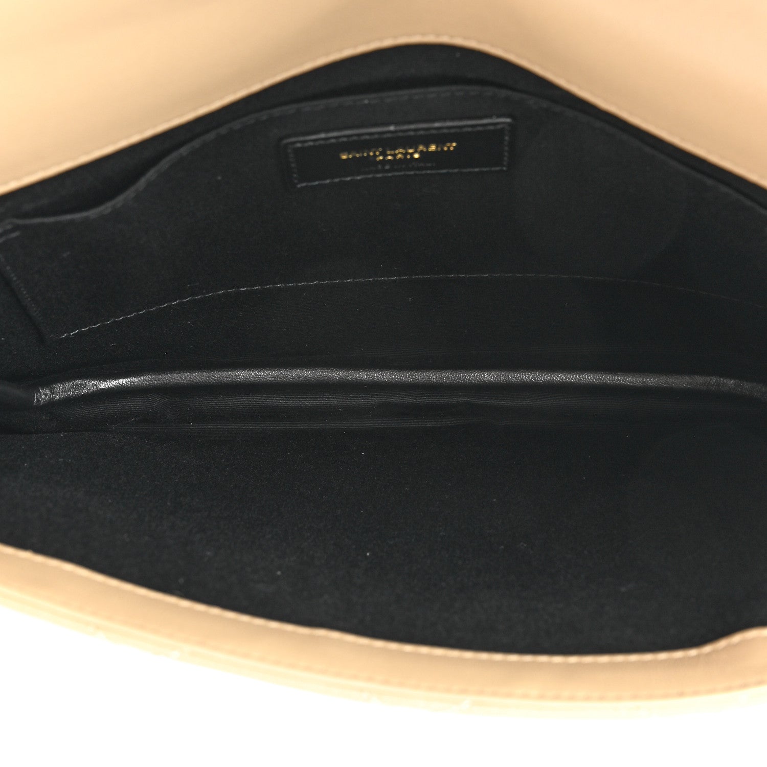 Saint Laurent Lambskin Quilted Sade Envelope Clutch Nude Powder 5 of 14