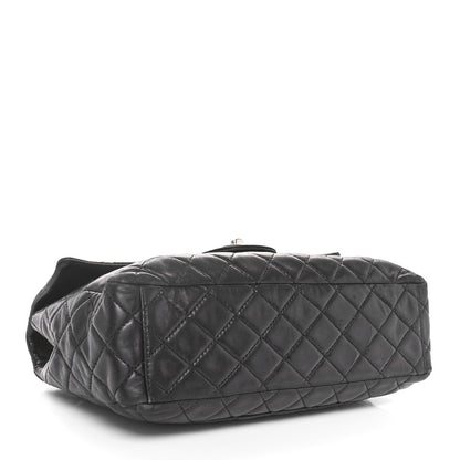 Chanel Washed Lambskin Quilted Maxi Single Flap Black 4 of 10