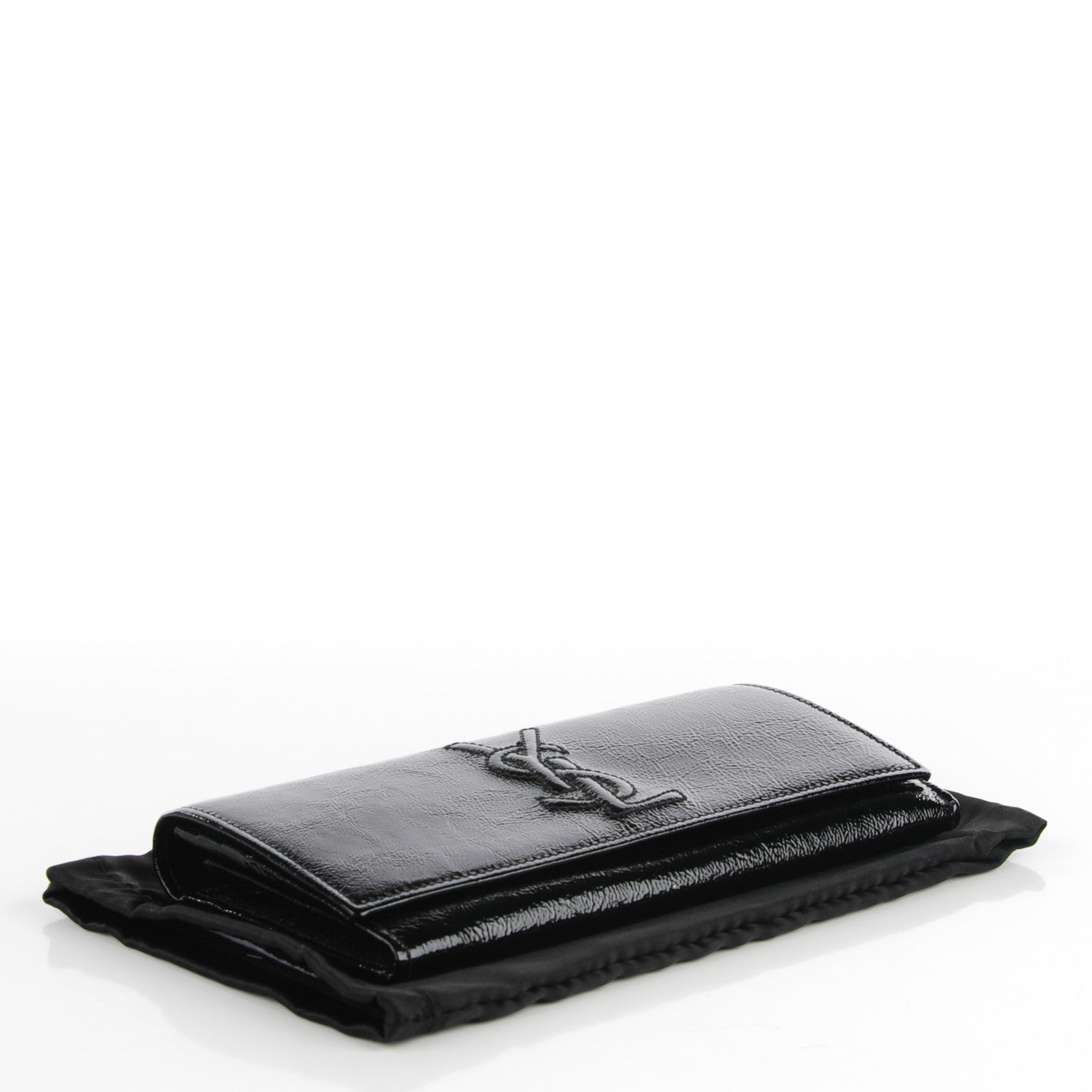 Saint Laurent Textured Patent Belle De Jour Wallet Black 4 of 7